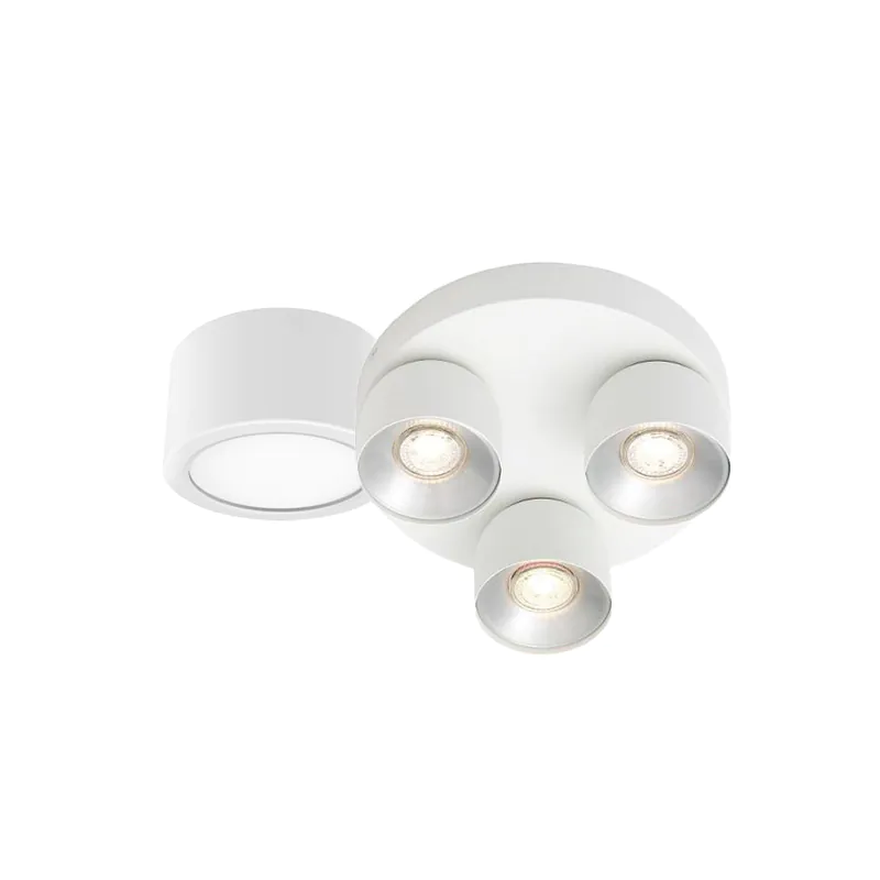 Hvite utenpåliggende spotlights