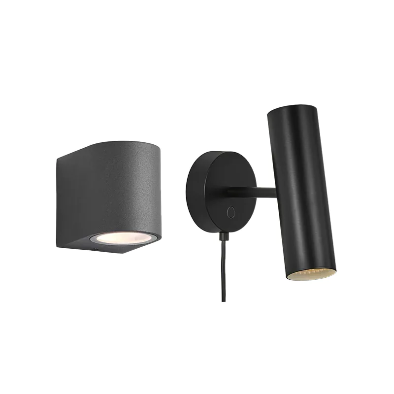 Svarte design vegglamper