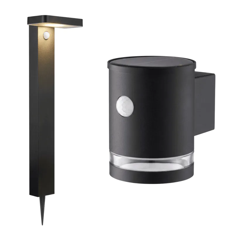 Solcellelamper ute med sensor