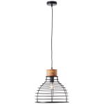Brilliant Avia Pendel Lampe Metall Tre Svart | 350mm - Egnet for 1x E27