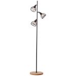 Brilliant Stående Lampe Avia Metall Tre Svart | 380mm - Egnet for 3x E14