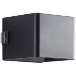 Brilliant Iseo Veggbelysning Plast Svart 4W 300lm - 830 Varm Hvit | IP44 - Udendørs - Bevegelses- og Lyssensor - USB Sluttkobling