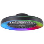 Brilliant Mazzaro Ventilator Plast Svart 54W 6800lm - 830-865 CCT+RGB | 576 - Fjernkontroll Dimbar