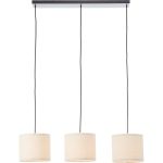 Brilliant Teddy Pendel Lampe Metall Tekstil Beige | Egnet for 3x E27