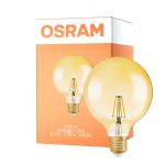 Osram Vintage 1906 LED E27 Globe filament gull 125mm 6.5W 650lm - 824 ekstra varm hvit | dimbar - erstatter 50W