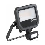Ledvance LED Flomlys Aluminium Svart 17W 2400lm 100D - 840 Kald Hvit | IP65 - Bevegelses- Og Lyssensor - Symmetrisk