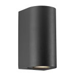 Nordlux Canto Veggbelysning Aluminium Svart Up & Down | Egnet for 2x GU10
