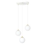 Emibig Pendel Lampe Royal Stål Hvit | Egnet for 3x E14 - Max 10W