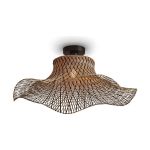 Good&Mojo Taklampe Ibiza Bambus Svart L | Egnet for 1x E27 
