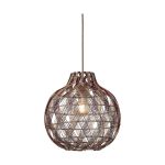 Good&Mojo Pendel Lampe Mendoza Bambus Burgundy S | Egnet for 1x E27 