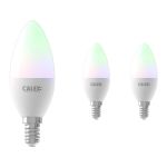 Fordelspakning 3x Calex Smart Tuya Wifi E14 Mignon 5W 470lm - 822-840 Innstillbar Hvit | RGBW - dimbar - erstatter 40W