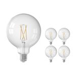 Fordelspakning 5x Calex Smart Tuya Wifi E27 Globe filament 7.5W 1055lm - 818-830 Innstillbar Hvit | dimbar - erstatter 75W 