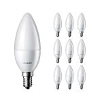 Fordelspakning 10x Philips Corepro LED Mignon E14 matt 5W 470lm - 827 ekstra varm hvit | erstatter 40W