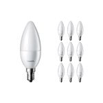Fordelspakning 10x Philips Corepro LED Mignon E14 matt 2.8W 250lm - 827 ekstra varm hvit | erstatter 25W