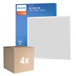 Fordelspakning 4x Philips LED Panel CoreLine RC132V 26W 3600lm - 840 Kald Hvit | 60x60cm - UGR <22