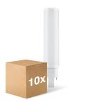 Fordelspakning 10x Ledvance Dulux-D LED 10W - 830 Varm Hvit | 4-Stift - Erstatter 26W