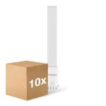 Fordelspakning 10x Noxion Lucent PL-S LED  6W - 840 Kald Hvit | 4-Stift - Erstatter 11W