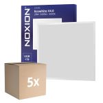 Fordelspakning 5x Noxion LED Panel Ecowhite V4.0 28W 3400lm - 840 Kald Hvit | 60x60cm - UGR <19 - Philips driver