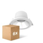 Fordelspakning 6x Noxion LED Downlight Apollo V2.0 6-12W 690-1460lm 60D - 830/840 CCT | 145mm - Utskjæring 120mm