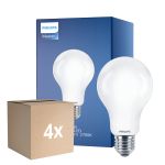 Fordelspakning 4x Philips Classic LED Pære E27 Pære matt 17.5W 2452lm - 827 ekstra varm hvit | erstatter 150W