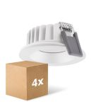 Fordelspakning 4x Ledvance LED spot Air Fix Aluminium Hvit 6W 480lm 36D - 927 ekstra varm hvit | Utskjæring 68mm - IP65 - beste fargegjengivelse - dimbar