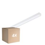 Fordelspakning 4x Philips LED Lyslister CoreLine BN126C 49W 6400lm - 840 Kald Hvit | 120cm - 1x Kabelgjennomføring