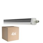 Fordelspakning 4x Ledvance Vanntett Lyslister Fuktighetstett FLEX Kabelgjennomføring 42W 6800lm - 840 Kald Hvit | IP66 - Erstatter 2x 58W