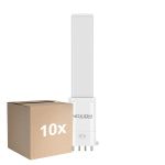 Fordelspakning 10x Noxion Lucent PL-S LED  4.3W - 827 Ekstra Varm Hvit | 4-Stift - Erstatter 9W