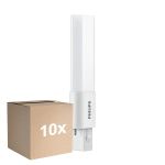 Fordelspakning 10x Philips CorePro PL-S LED 3.5W - 830 Varm Hvit | 2-Stift - Erstatter 7W