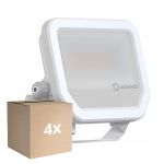 Fordelspakning 4x Ledvance LED Flomlys Aluminium Hvit 17W 2200lm 100D - 830 Varm Hvit | IP66 - Symmetrisk