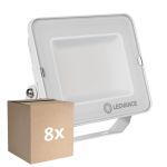 Fordelspakning 8x Ledvance LED flomlys Kompakt Hvit 50W 5000lm 100D - 865 daglys | IP65 - symmetrisk 