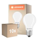 Fordelspakning 10x Ledvance Classic LED E27 Pære Matt 5.9W 806lm - 827 Ekstra Varm Hvit | Dimbar | mable - Erstatter 60W