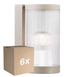 Fordelspakning 6x Nordlux Coupar Veggbelysning Aluminium Sanded | IP54 - Egnet for E27