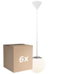Fordelspakning 6x Nordlux Café Pendel Lampe Glass Hvit | Egnet for E27