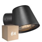 Fordelspakning 6x Nordlux Aleria Veggbelysning Metall Svart | IP44 - Egnet for GU10