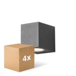 Fordelspakning 4x D'Lite Veggbelysning Vrebos Svart | IP54 - Egnet Til 1x GU10