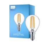 Philips Corepro LED Lustre E14 Ball filament klar 6.5W 806lm - 827 ekstra varm hvit | erstatter 60W