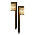 Dobbeltpakke 2x Interlight Pigg Lys Solar Hage Lantern Svart 1W 40lm - 830 Varm Hvit | incl. Batteri