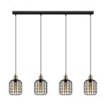 Eglo Pendel Lampe Chisle Stål Svart | IP20 - Egnet for 4x E27 