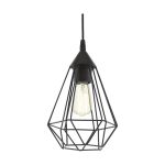 Eglo Pendel Lampe Tarbes Svart | IP20 - Egnet for 1x E27 