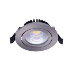 Noxion LED Vippbar Slim Spot Sølv Runde 6W 550lm 60D - 927 Ekstra Varm Hvit | 85mm - IP54 - Dimbar - Beste Fargegjengivelse