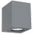 Nordlux Canto Kubi 2 Veggbelysning Aluminium Grå Up & Down - 10.6W 500lm - 830 Varm Hvit | IP44