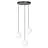 Emibig Pendel Lampe Royal Stål Svart | Egnet for 3x E14 - Max 10W
