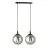 Emibig Pendel Lampe Cosmo Stål Svart | Egnet for 2x E14 - Max 10W