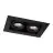 Noxion Innfelt Spot Trimless Pro 2x MR16 Vippbar svart | Utskjæring 181x97mm - GU10 sokkel