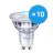 Fordelspakning 10x Philips Corepro LED Spot GU10 PAR16 4.6W 355lm 36D - 827 ekstra varm hvit | erstatter 50W