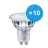 Fordelspakning 10x Philips MASTER Value LED Spot GU10 PAR16 3.7W 285lm 60D - 940 kald hvit | beste fargegjengivelse - dimbar - erstatter 35W