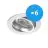 Fordelspakning 6x Noxion Innfelt Spot Vision MR16 Vippbar Aluminium | Utskjæring 69mm - GU10 sokkel