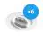 Fordelspakning 6x Noxion Innfelt Spot Drome MR16 Vippbar Hvit | Utskjæring 69mm - GU10 sokkel