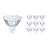 Fordelspakning 10x Philips Corepro LED Spot GU5.3 MR16 4.4W 345lm 36D - 827 ekstra varm hvit | erstatter 35W